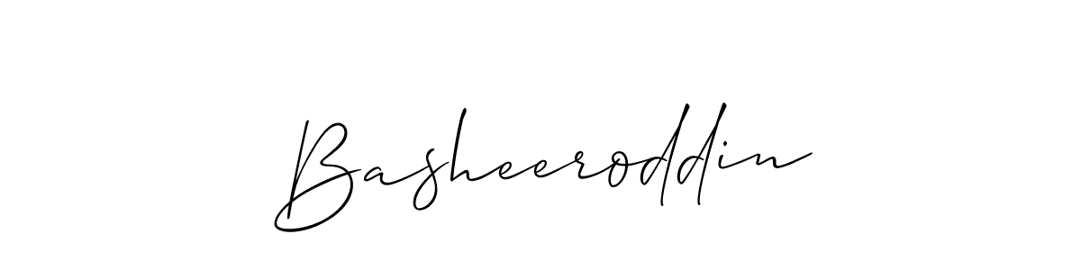 The best way (Allison_Script) to make a short signature is to pick only two or three words in your name. The name Basheeroddin include a total of six letters. For converting this name. Basheeroddin signature style 2 images and pictures png