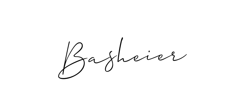 Basheier stylish signature style. Best Handwritten Sign (Allison_Script) for my name. Handwritten Signature Collection Ideas for my name Basheier. Basheier signature style 2 images and pictures png