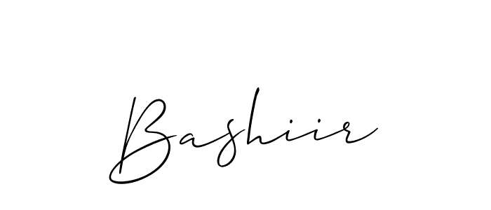 Make a beautiful signature design for name Bashiir. Use this online signature maker to create a handwritten signature for free. Bashiir signature style 2 images and pictures png