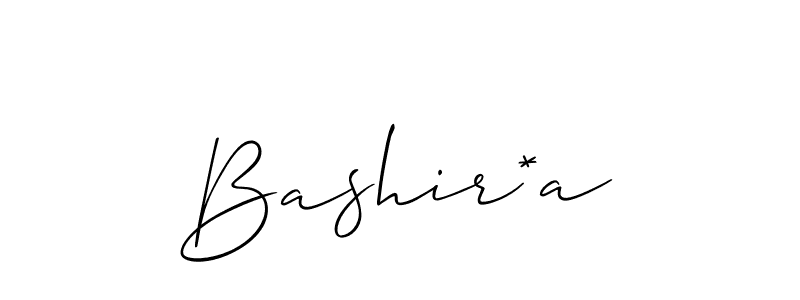 It looks lik you need a new signature style for name Bashir*a. Design unique handwritten (Allison_Script) signature with our free signature maker in just a few clicks. Bashir*a signature style 2 images and pictures png
