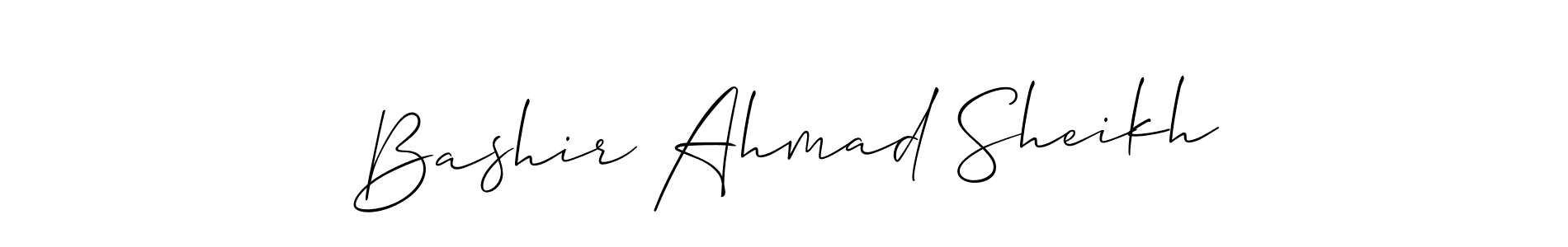 How to make Bashir Ahmad Sheikh name signature. Use Allison_Script style for creating short signs online. This is the latest handwritten sign. Bashir Ahmad Sheikh signature style 2 images and pictures png