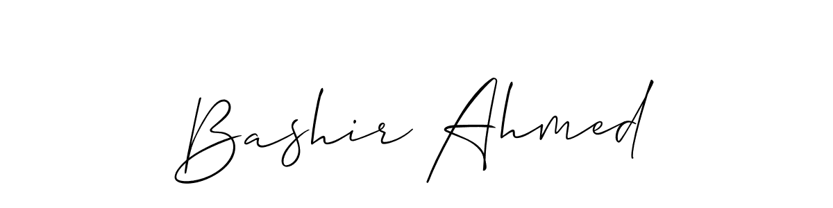 Create a beautiful signature design for name Bashir Ahmed. With this signature (Allison_Script) fonts, you can make a handwritten signature for free. Bashir Ahmed signature style 2 images and pictures png