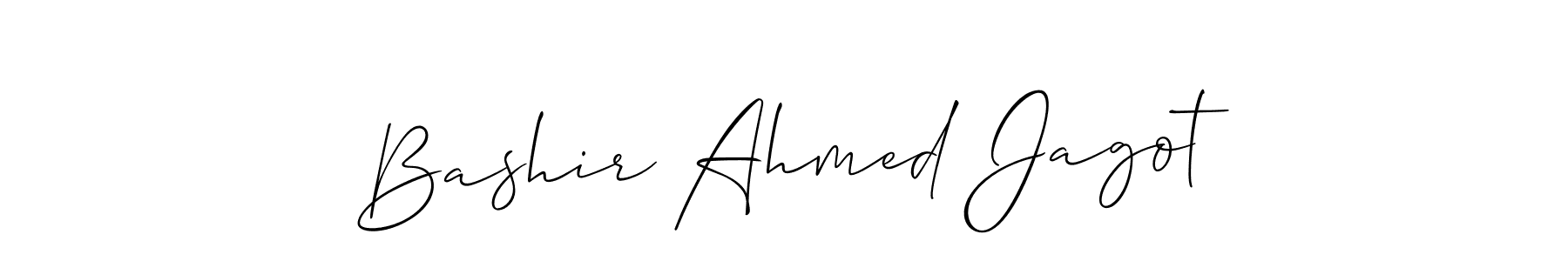 This is the best signature style for the Bashir Ahmed Jagot name. Also you like these signature font (Allison_Script). Mix name signature. Bashir Ahmed Jagot signature style 2 images and pictures png