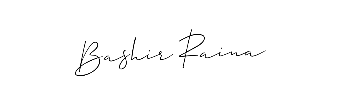Also we have Bashir Raina name is the best signature style. Create professional handwritten signature collection using Allison_Script autograph style. Bashir Raina signature style 2 images and pictures png