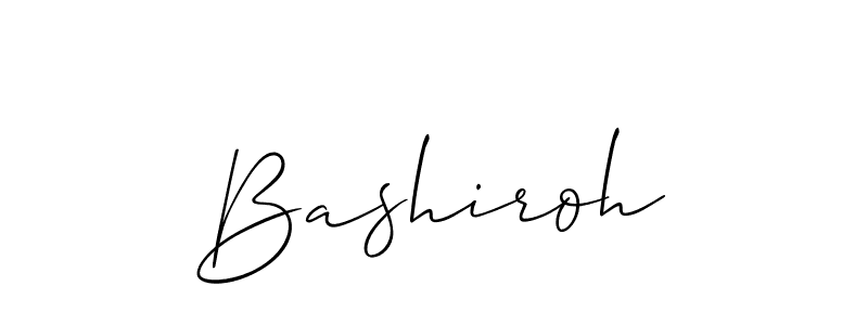 Design your own signature with our free online signature maker. With this signature software, you can create a handwritten (Allison_Script) signature for name Bashiroh. Bashiroh signature style 2 images and pictures png