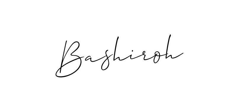 Design your own signature with our free online signature maker. With this signature software, you can create a handwritten (Allison_Script) signature for name Bashiroh. Bashiroh signature style 2 images and pictures png