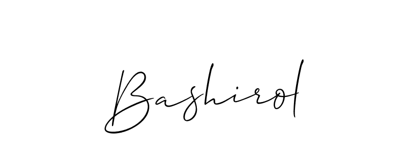 How to make Bashirol signature? Allison_Script is a professional autograph style. Create handwritten signature for Bashirol name. Bashirol signature style 2 images and pictures png