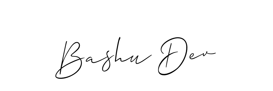 You should practise on your own different ways (Allison_Script) to write your name (Bashu Dev) in signature. don't let someone else do it for you. Bashu Dev signature style 2 images and pictures png