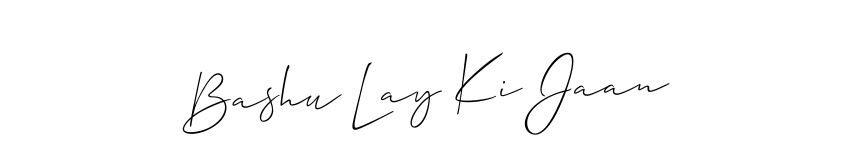 Similarly Allison_Script is the best handwritten signature design. Signature creator online .You can use it as an online autograph creator for name Bashu Lay Ki Jaan. Bashu Lay Ki Jaan signature style 2 images and pictures png