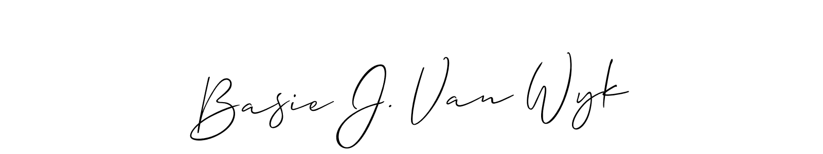 Design your own signature with our free online signature maker. With this signature software, you can create a handwritten (Allison_Script) signature for name Basie J. Van Wyk. Basie J. Van Wyk signature style 2 images and pictures png