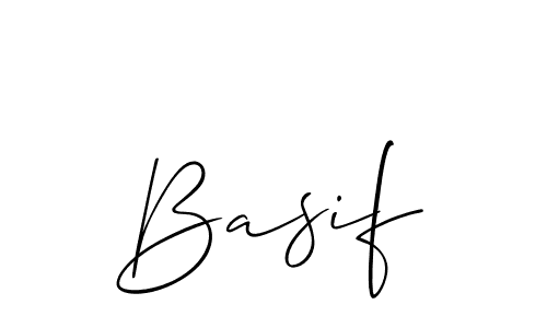 Design your own signature with our free online signature maker. With this signature software, you can create a handwritten (Allison_Script) signature for name Basif. Basif signature style 2 images and pictures png