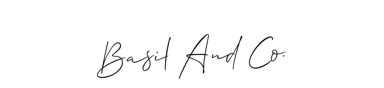 Once you've used our free online signature maker to create your best signature Allison_Script style, it's time to enjoy all of the benefits that Basil And Co. name signing documents. Basil And Co. signature style 2 images and pictures png