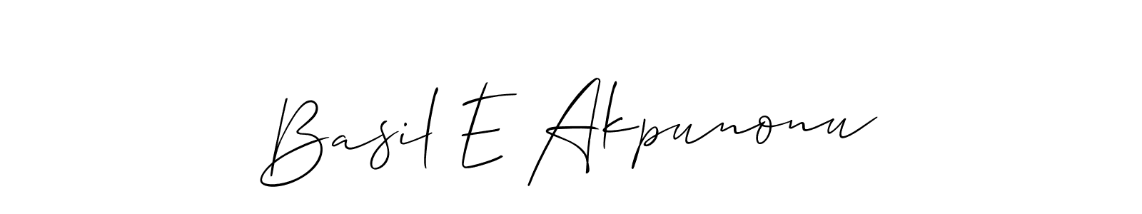Similarly Allison_Script is the best handwritten signature design. Signature creator online .You can use it as an online autograph creator for name Basil E Akpunonu. Basil E Akpunonu signature style 2 images and pictures png