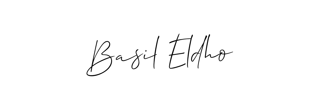 How to make Basil Eldho name signature. Use Allison_Script style for creating short signs online. This is the latest handwritten sign. Basil Eldho signature style 2 images and pictures png