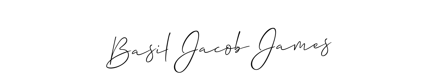 Make a beautiful signature design for name Basil Jacob James. With this signature (Allison_Script) style, you can create a handwritten signature for free. Basil Jacob James signature style 2 images and pictures png