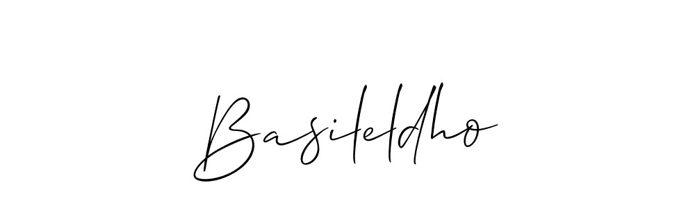 Design your own signature with our free online signature maker. With this signature software, you can create a handwritten (Allison_Script) signature for name Basileldho. Basileldho signature style 2 images and pictures png