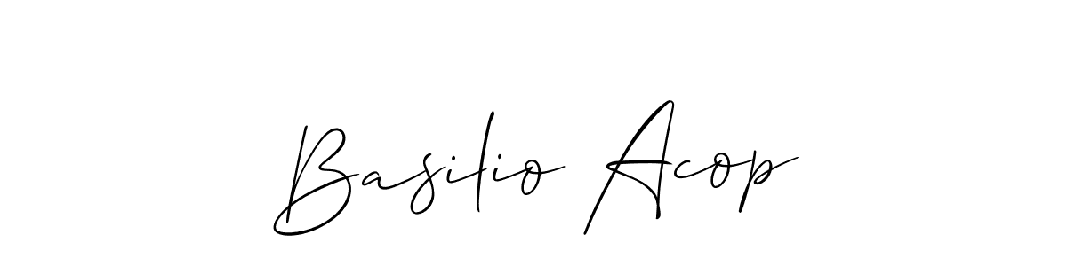 You should practise on your own different ways (Allison_Script) to write your name (Basilio Acop) in signature. don't let someone else do it for you. Basilio Acop signature style 2 images and pictures png