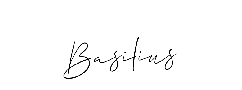 How to make Basilius signature? Allison_Script is a professional autograph style. Create handwritten signature for Basilius name. Basilius signature style 2 images and pictures png