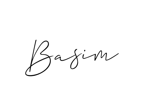 Create a beautiful signature design for name Basim. With this signature (Allison_Script) fonts, you can make a handwritten signature for free. Basim signature style 2 images and pictures png