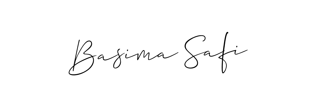 The best way (Allison_Script) to make a short signature is to pick only two or three words in your name. The name Basima Safi include a total of six letters. For converting this name. Basima Safi signature style 2 images and pictures png
