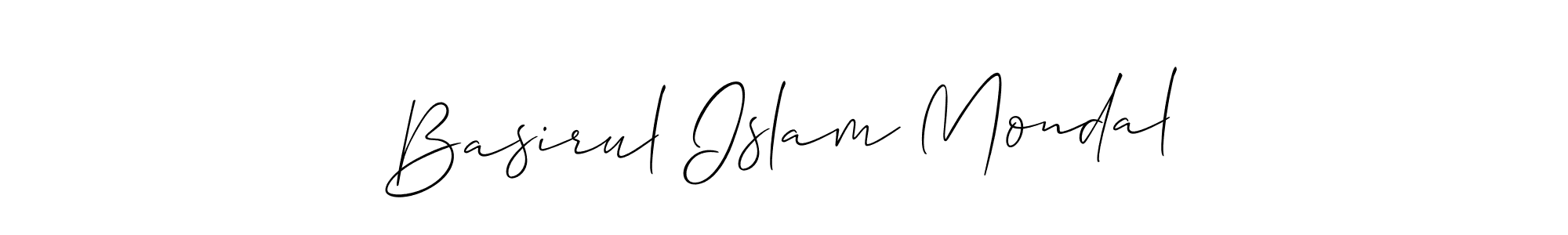 How to make Basirul Islam Mondal name signature. Use Allison_Script style for creating short signs online. This is the latest handwritten sign. Basirul Islam Mondal signature style 2 images and pictures png