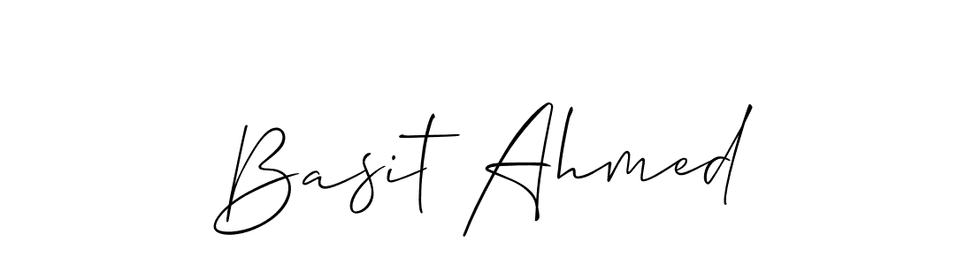 How to make Basit Ahmed signature? Allison_Script is a professional autograph style. Create handwritten signature for Basit Ahmed name. Basit Ahmed signature style 2 images and pictures png
