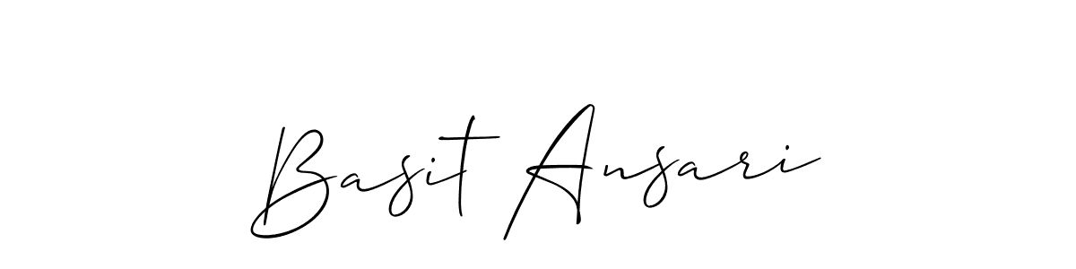 Also we have Basit Ansari name is the best signature style. Create professional handwritten signature collection using Allison_Script autograph style. Basit Ansari signature style 2 images and pictures png