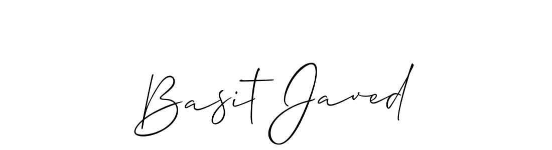 Use a signature maker to create a handwritten signature online. With this signature software, you can design (Allison_Script) your own signature for name Basit Javed. Basit Javed signature style 2 images and pictures png