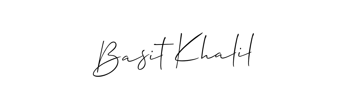 Use a signature maker to create a handwritten signature online. With this signature software, you can design (Allison_Script) your own signature for name Basit Khalil. Basit Khalil signature style 2 images and pictures png