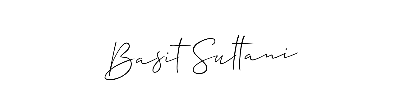 How to make Basit Sultani signature? Allison_Script is a professional autograph style. Create handwritten signature for Basit Sultani name. Basit Sultani signature style 2 images and pictures png