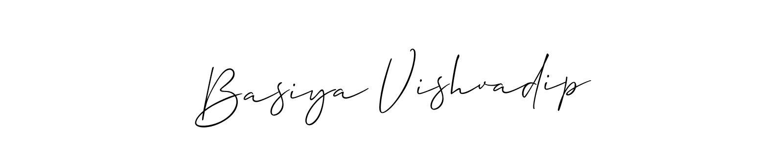 This is the best signature style for the Basiya Vishvadip name. Also you like these signature font (Allison_Script). Mix name signature. Basiya Vishvadip signature style 2 images and pictures png