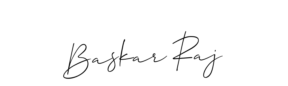 Create a beautiful signature design for name Baskar Raj. With this signature (Allison_Script) fonts, you can make a handwritten signature for free. Baskar Raj signature style 2 images and pictures png