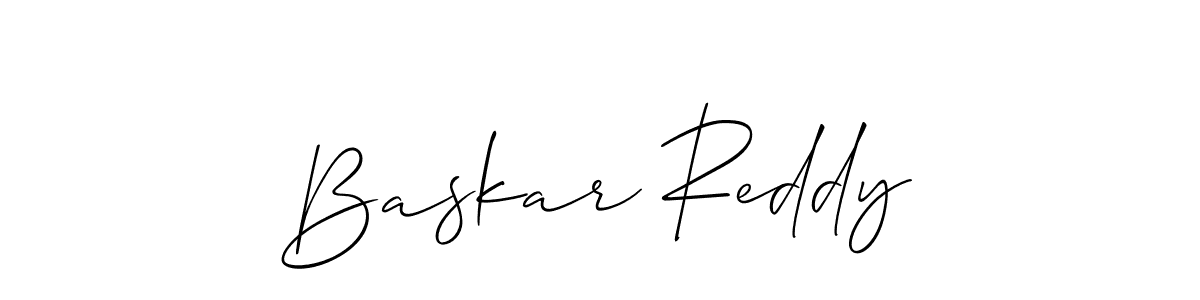 How to make Baskar Reddy name signature. Use Allison_Script style for creating short signs online. This is the latest handwritten sign. Baskar Reddy signature style 2 images and pictures png