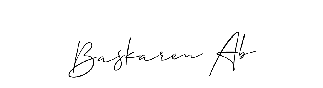 Check out images of Autograph of Baskaren Ab name. Actor Baskaren Ab Signature Style. Allison_Script is a professional sign style online. Baskaren Ab signature style 2 images and pictures png