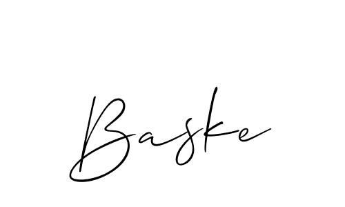 Baske stylish signature style. Best Handwritten Sign (Allison_Script) for my name. Handwritten Signature Collection Ideas for my name Baske. Baske signature style 2 images and pictures png