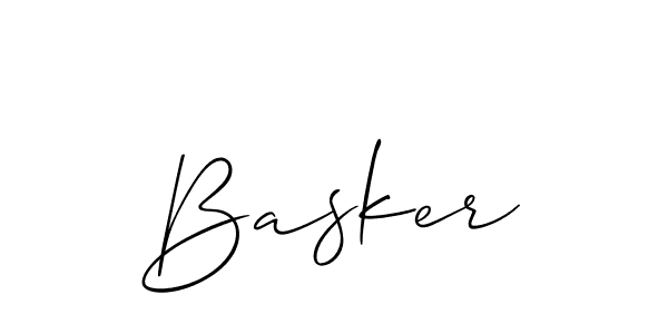 Make a beautiful signature design for name Basker. With this signature (Allison_Script) style, you can create a handwritten signature for free. Basker signature style 2 images and pictures png