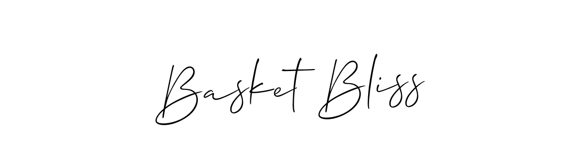 You should practise on your own different ways (Allison_Script) to write your name (Basket Bliss) in signature. don't let someone else do it for you. Basket Bliss signature style 2 images and pictures png