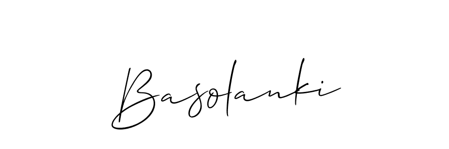 Create a beautiful signature design for name Basolanki. With this signature (Allison_Script) fonts, you can make a handwritten signature for free. Basolanki signature style 2 images and pictures png