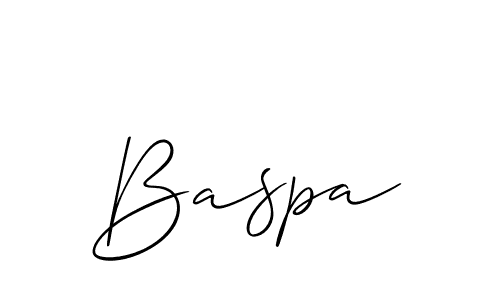 How to make Baspa signature? Allison_Script is a professional autograph style. Create handwritten signature for Baspa name. Baspa signature style 2 images and pictures png