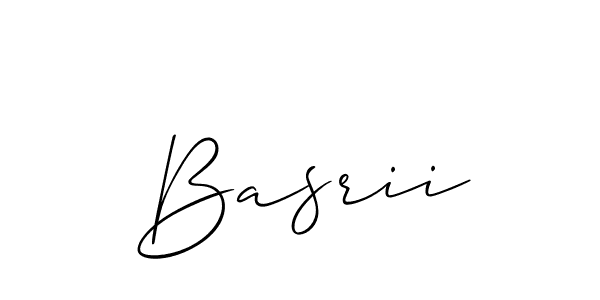 The best way (Allison_Script) to make a short signature is to pick only two or three words in your name. The name Basrii include a total of six letters. For converting this name. Basrii signature style 2 images and pictures png