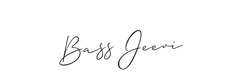 The best way (Allison_Script) to make a short signature is to pick only two or three words in your name. The name Bass Jeevi include a total of six letters. For converting this name. Bass Jeevi signature style 2 images and pictures png