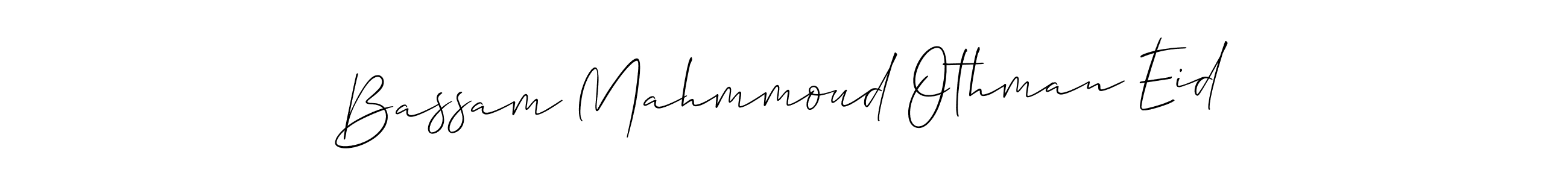 Also You can easily find your signature by using the search form. We will create Bassam Mahmmoud Othman Eid name handwritten signature images for you free of cost using Allison_Script sign style. Bassam Mahmmoud Othman Eid signature style 2 images and pictures png