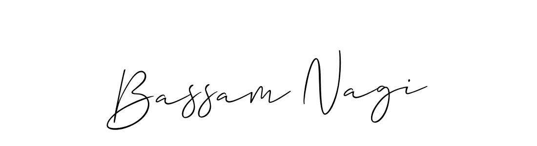 Make a beautiful signature design for name Bassam Nagi. With this signature (Allison_Script) style, you can create a handwritten signature for free. Bassam Nagi signature style 2 images and pictures png