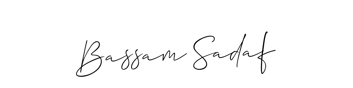 Make a beautiful signature design for name Bassam Sadaf. Use this online signature maker to create a handwritten signature for free. Bassam Sadaf signature style 2 images and pictures png