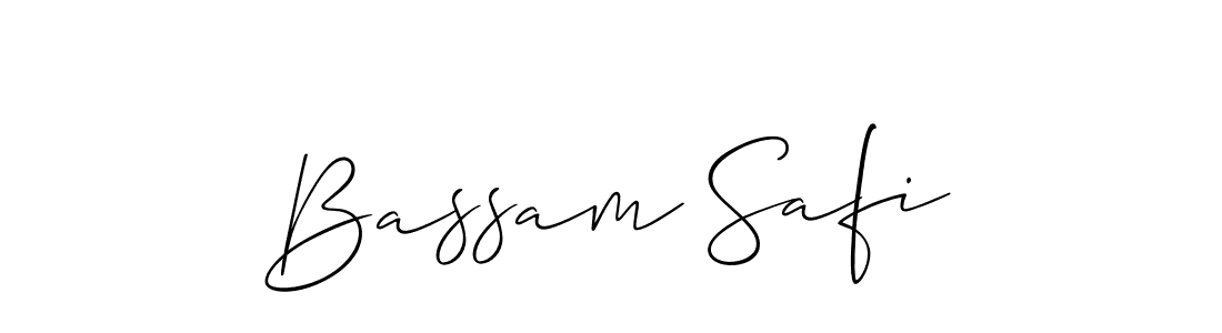 You should practise on your own different ways (Allison_Script) to write your name (Bassam Safi) in signature. don't let someone else do it for you. Bassam Safi signature style 2 images and pictures png