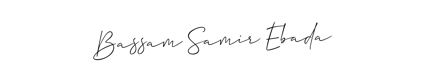 This is the best signature style for the Bassam Samir Ebada name. Also you like these signature font (Allison_Script). Mix name signature. Bassam Samir Ebada signature style 2 images and pictures png