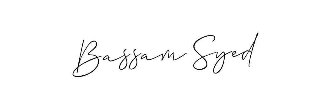 You should practise on your own different ways (Allison_Script) to write your name (Bassam Syed) in signature. don't let someone else do it for you. Bassam Syed signature style 2 images and pictures png