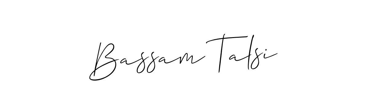 Make a beautiful signature design for name Bassam Talsi. Use this online signature maker to create a handwritten signature for free. Bassam Talsi signature style 2 images and pictures png