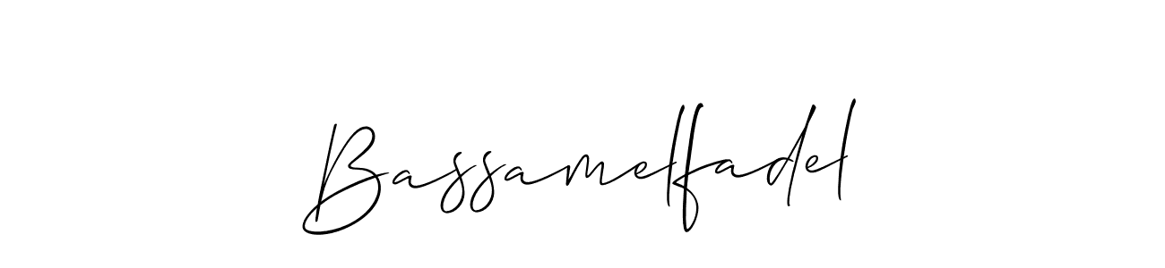 Create a beautiful signature design for name Bassamelfadel. With this signature (Allison_Script) fonts, you can make a handwritten signature for free. Bassamelfadel signature style 2 images and pictures png