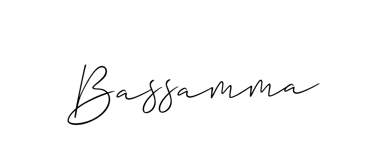 Also we have Bassamma name is the best signature style. Create professional handwritten signature collection using Allison_Script autograph style. Bassamma signature style 2 images and pictures png